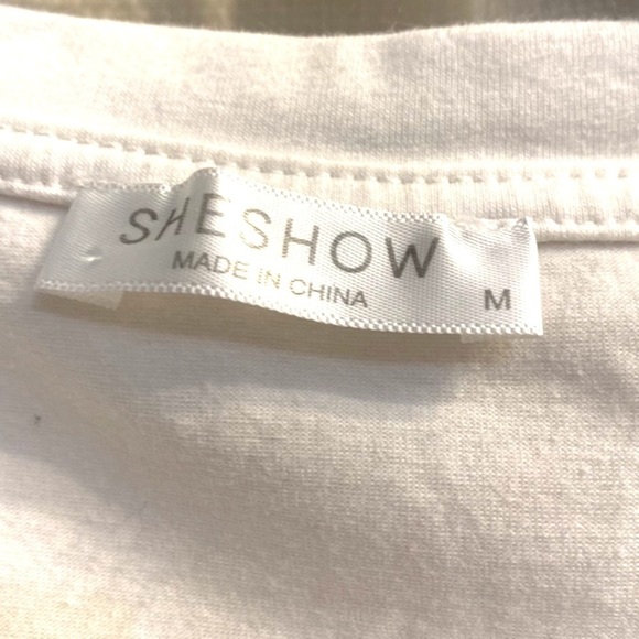 Women’s She Show Logo Lips Short Sleeve Cotton Blend T-Shirt Size Medium - Picture 3 of 6